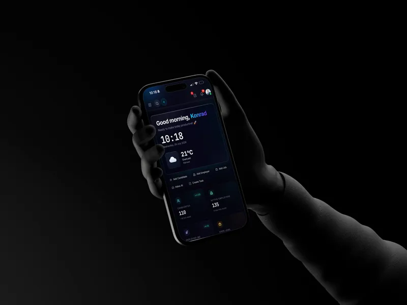 Aplikacja Primework do zdalnego prowadzenia rekrutacji na ekranie smartfona