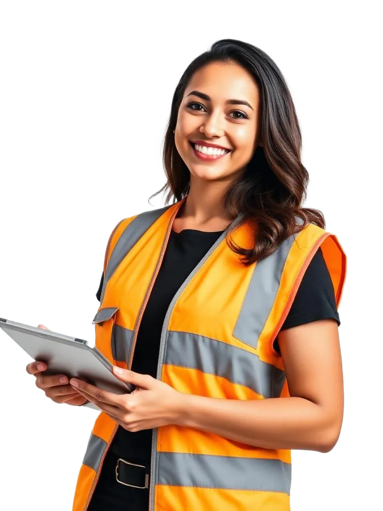 Worker from South America in workwear